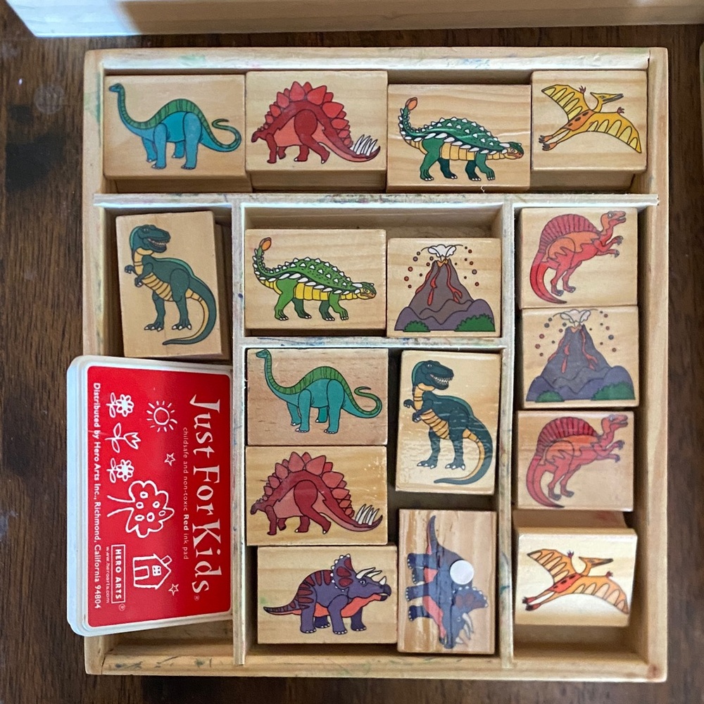 Dinosaur Wooden Block Set - Multicolor